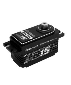 Power HD D15 Low Profile Servo Aluminium Case Reverse Wire 1 8kg - Black HD-D15